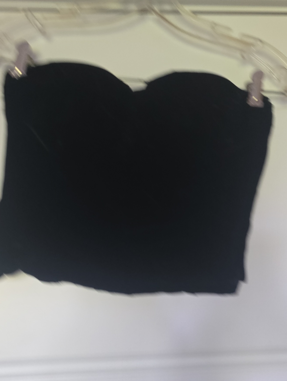 Lord & Taylor Black Silk Velvet Bustier Top